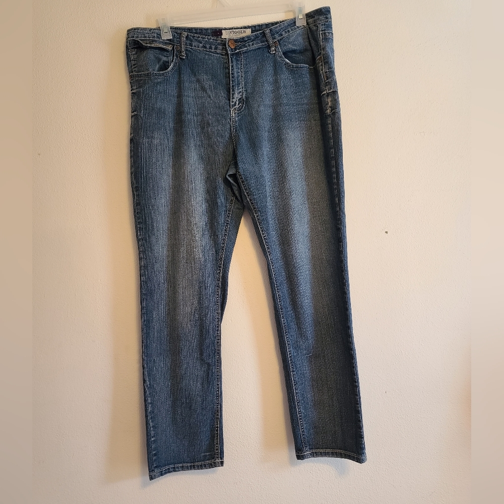 Vigold Women's Size 18 Skinny Blue Jeans 30" Inseam